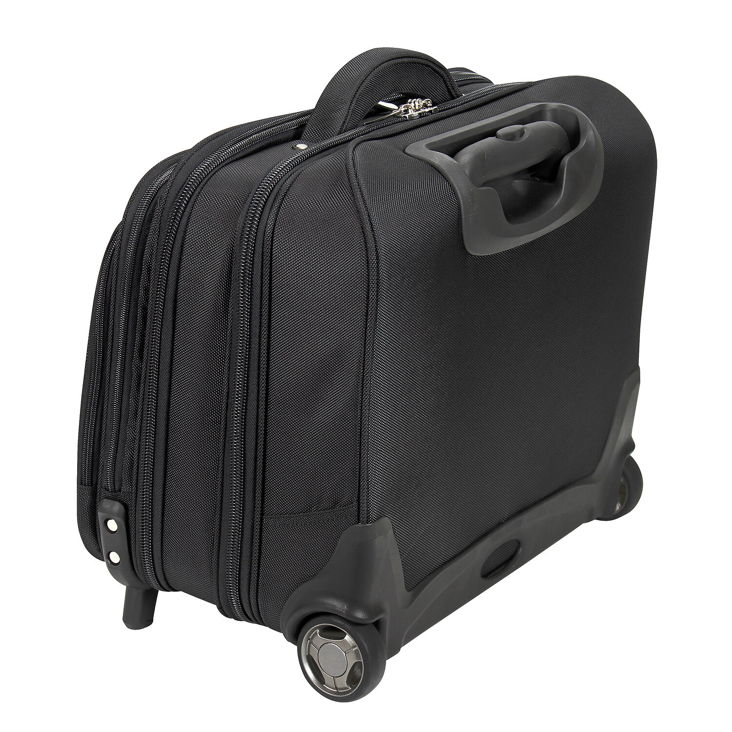 D & N Business & Travel - Trolley da lavoro a 2 ruote, 41 cm, con scomparto  per laptop, 43 cm, colore: Nero : : Informatica