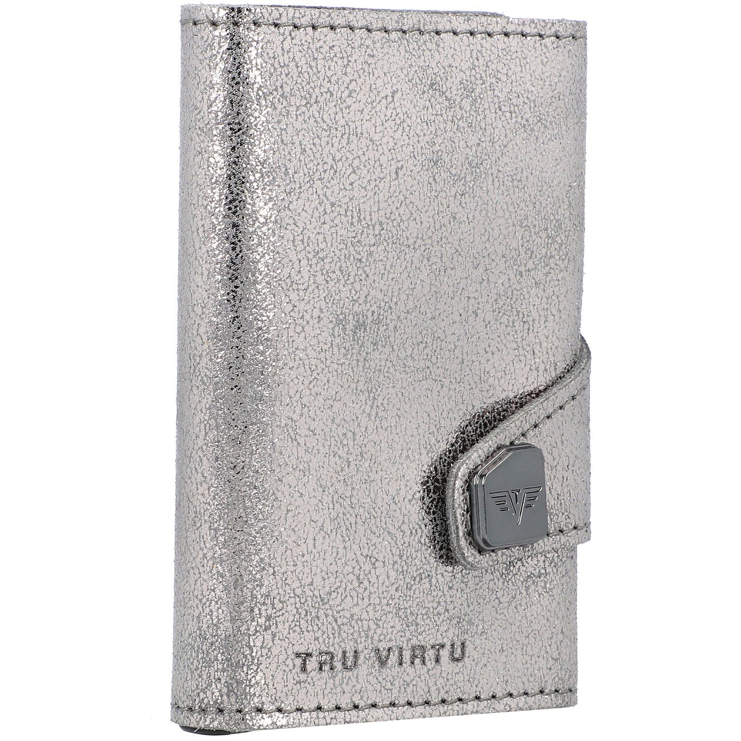 Tru Virtu Custodia per carte di credito RFID in pelle 6,5 cm  silvergrey-silv