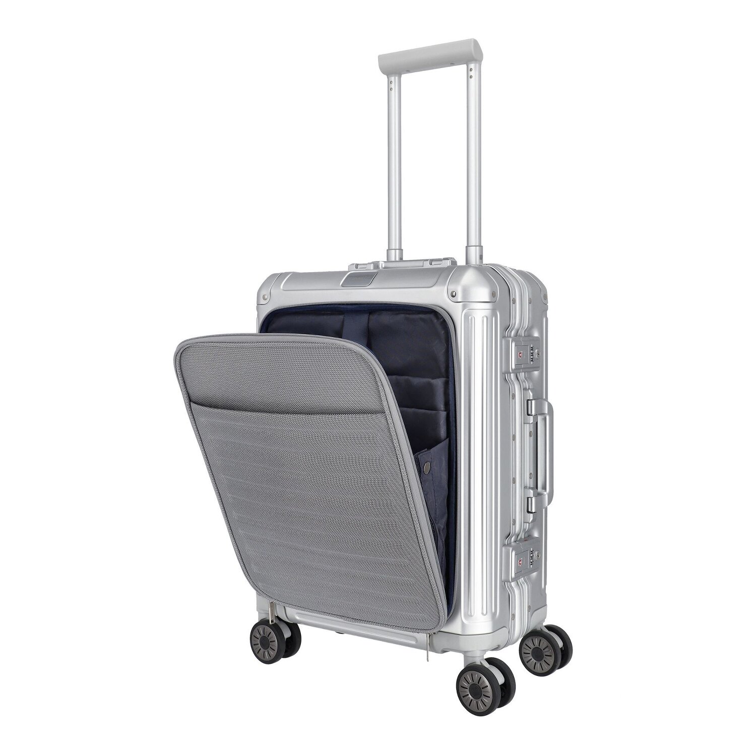 Travelite Next 4 ruote Carrello della cabina 55 cm Scomparto per laptop  silber